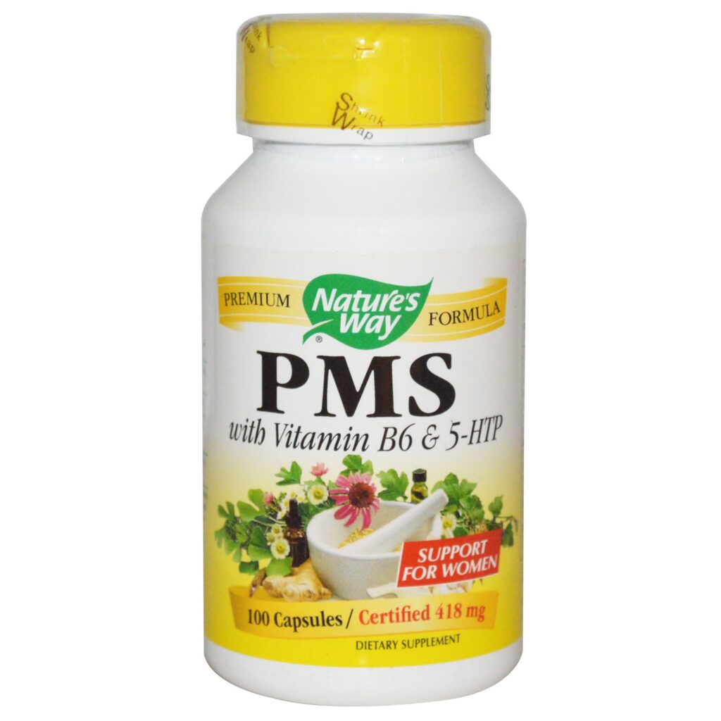 Nature’s Way PMS with Vitamin B6 and 5HTP 100 Capsules Cornerstone For Natural Marketplace