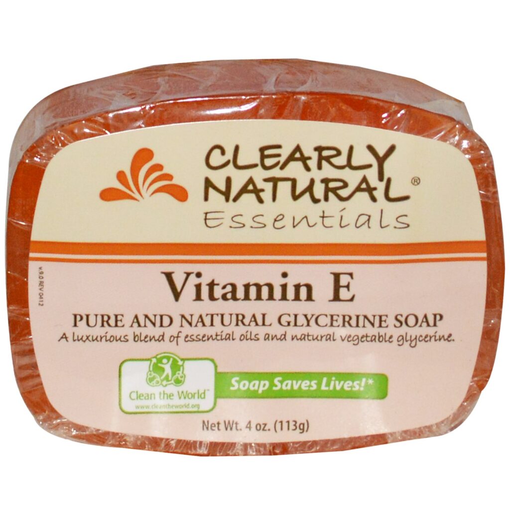 Clearly Natural Glycerin Seife Vitamin E – 3 Stück, 339 G, Vegan, Ohne Tierische Inhaltsstoffe